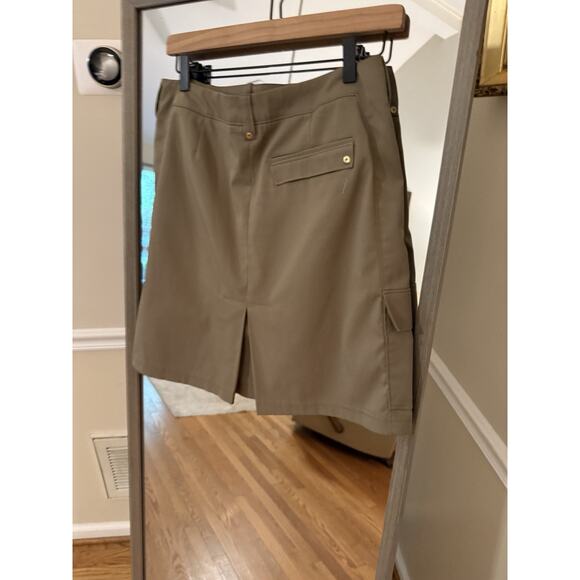 Tail Skirt Women 4 Brown Skort Mini A-Line Golf Tennis Slit Outdoor Performance - Picture 2 of 3